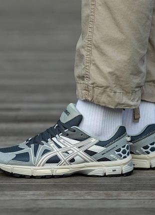 Кроссовки мужские, кроссовки женские, 1в1 люкс качество, кожа, asics gel-kahana 8 grey, inter-1311