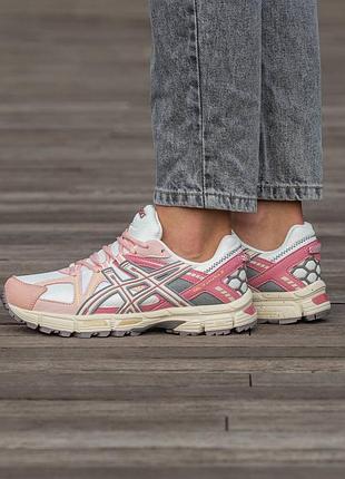 Кроссовки мужские, кроссовки женские, 1в1 люкс качество, кожа, asics gel-kahana 8 pink beige, inter-1429