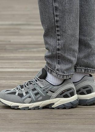 Кроссовки мужские, кроссовки женские, 1в1 люкс качество, кожа, asics gel somona 10-50 gore-tex grey black, inter-2416