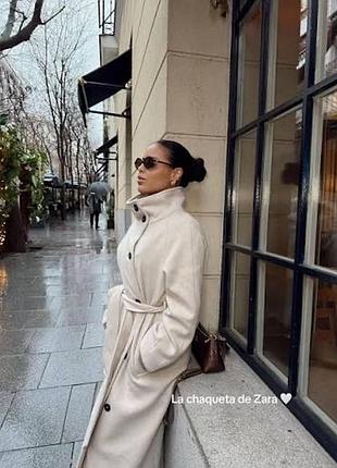 Пальто з вовни zara , шерстяне пальто зара