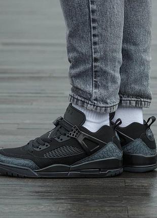 Кросівки чоловічі, кросівки жіночі, 1в1 люкс якість, шкіра, air jordan retro 3 low black cat, inter-2512