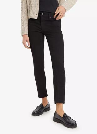 Levi’s джинси жіночі 712 slim welt pocket jeans, колір midnight gaze – black, medium stretch, склад 73% cotton / 26% polyester / 1% lycra®
