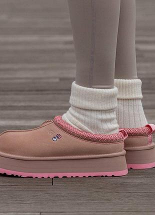 Кроссовки мужские, кроссовки женские, 1в1 люкс качество, кожа, ugg tasman platform love beige, inter-2389