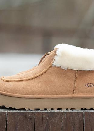 Кроссовки мужские, кроссовки женские, 1в1 люкс качество, кожа, ugg funkette boot chestnut suede, inter-16400
