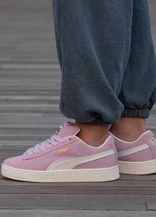 Кроссовки мужские, кроссовки женские, 1в1 люкс качество, кожа, puma suede xl pink, inter-2251