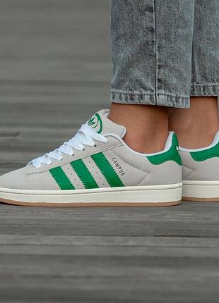 Кроссовки мужские, кроссовки женские, 1в1 люкс качество, кожа, adidas campus grey, inter-1324
