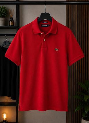 Lacoste чоловіче поло червоного кольору