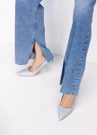 Туфлі човники zara, шкіра, розмір 38