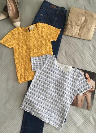Набор стильных футболок zara на девочку 9/10 лет