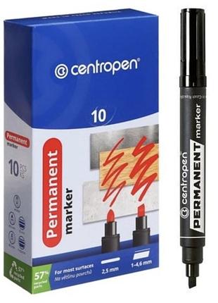 Маркер centropen клиноподібний товстий чорний.