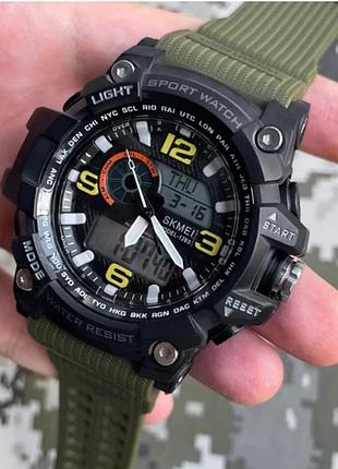 Чоловічий годинник, часы skmei 1283 black-military wristband.