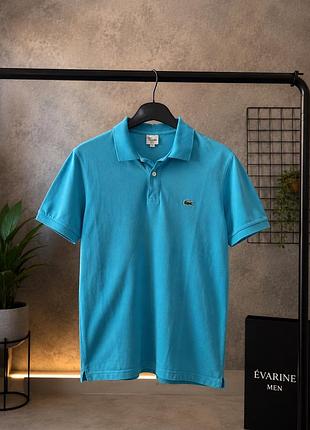 Lacoste чоловіче поло блакитного кольору