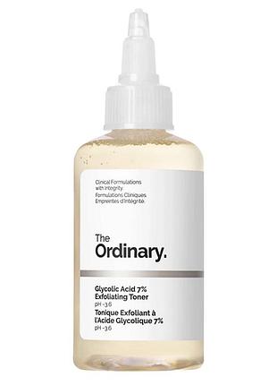 The ordinary glycolic acid 7% exfoliating toner — тонер з гліколевою кислотою