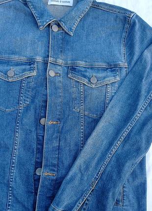 Куртка джинсовая мужская синяя жакет denim