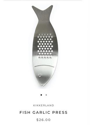 Прес для часнику kikkerland fish garlic press у формі рибки