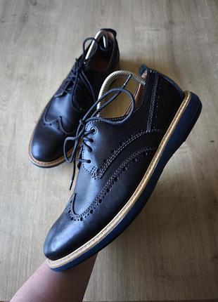 Чоловічі шкіряні туфлі clarks, р.44,5.