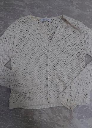 Жіноча кофта stradivarius бежева на ґудзиках xs