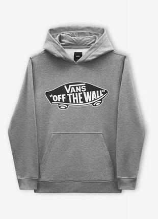 Сіре підліткове брендове худі vans з капюшоном для хлопчика