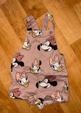 Детский полукомбинезон ромпер от h&m disney с микки маусами на 9-12мес