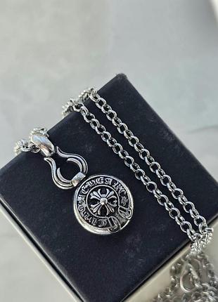 Кулон chrome hearts silver double cross