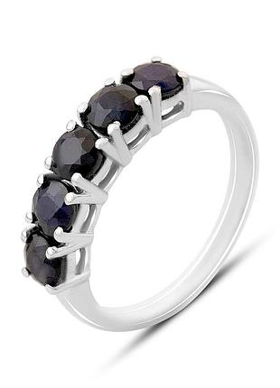 Серебряное кольцо komilfo с натуральным сапфиром 2.15ct, вес изделия 2,33 гр (2162551) 18 размер 2.22, 16.5