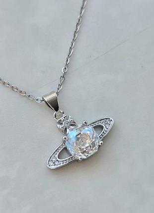 Кулон saturn vivienne westwood shiny crystal flower