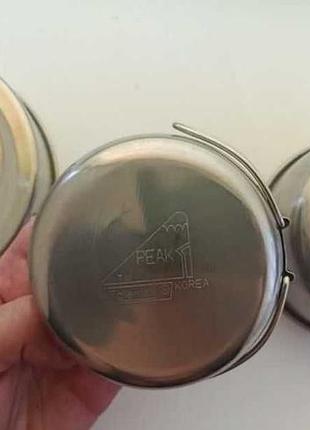 Вінтажний набір туристичного посуду coleman peak 1 (made in korea)
