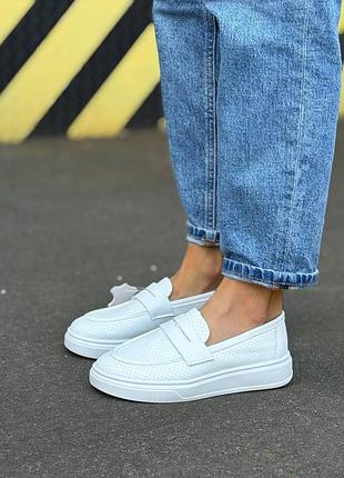 Лоферы перфорированные женские 36 38 41р