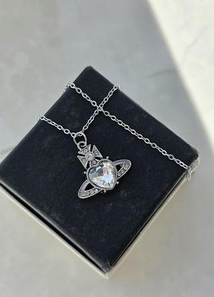 Кулон saturn vivienne westwood light crystal l