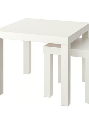 Комплект журнальных столиков ikea lack белый (2 шт в упаковке)