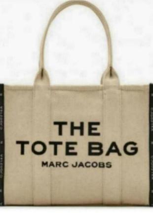 Сумка-тоут лляна, на блискавці the tote bag marc jacobs cjq0214a