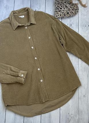 Вельветовая женская рубашка в крупный рубчик от бренда american vintageв размере l/xl/2xl