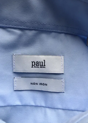 Мужская рубашка премиального швейцарского бренда paul kehl (м) 100% хлопок non-iron голубая новая