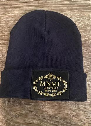 Гарна шапочка, зимова, в темно синьому, кольорі, від бренду: mnml couture