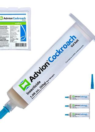 Гель advion cockroach gel від тарганів, шприц-тюбік 30 грамів + штовхач