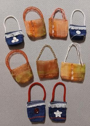 Одежда для куклы барби - сумочки для барби из ткани.