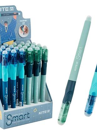 Ручка гелева пиши-стирай "kite""smart 3" синя, k26-098-3, шт