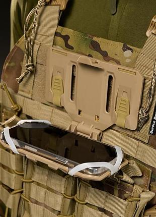 Універсальний нагрудний тримач смартфона тактичний чохол підсумок кріплення телефону планшета molle вт4666