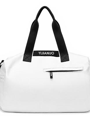 Сумка дорожная lesko 728 white спортивная 20-35l с карманами снаружи регулируемым плечевым ремнем 5шт