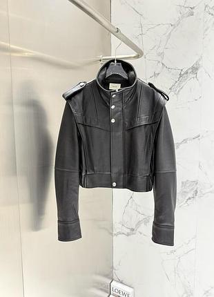Кожаная куртка косуха saint laurent