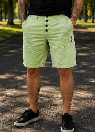 Мужские шорты superdry international салатовые хлопок xl 52–54