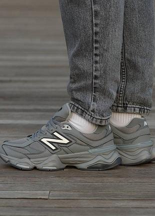 Кроссовки мужские, кроссовки женские, 1в1 люкс качество, кожа, new balance 9060 grey, inter-2348