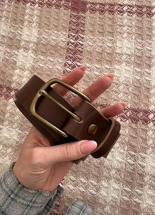 Ремінь жіночий bagllet зі 100% італійської шкіри, коричневий