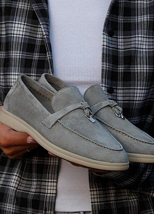 👟 лофери loro piana sweet grey  / наложка bs👟