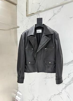 Saint laurent кожаная куртка