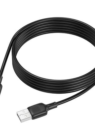 Кабель синхронизации borofone bx113 silicone 2.4a usb-a to micro - usb 2 м black (35595_3346759)