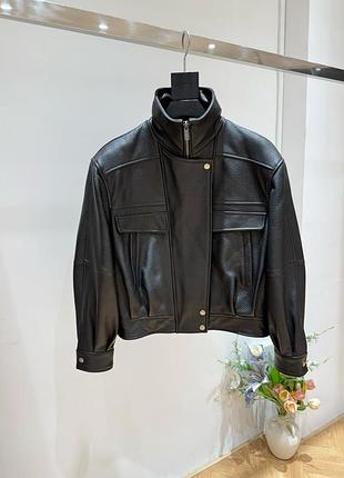 Кожаная куртка косуха saint laurent