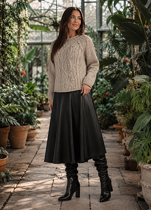 Укорочений светр фактурного в'язання m&amp;s collection indigo р.14.