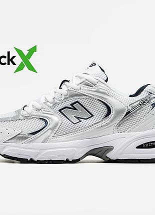 Кроссовки мужские, кроссовки женские, 1в1 люкс качество, кожа, 0449 new balance 530 white navy, marvel-0449