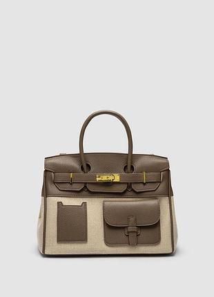 Сумка porté bag textile/dark beige